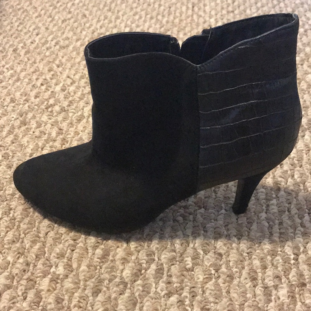 Shade/Python ankle booties